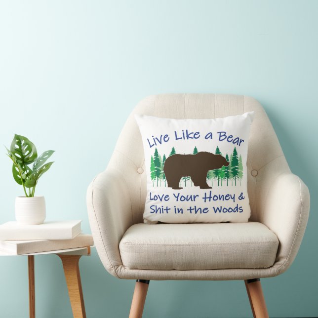 Coussin Vivre comme un ours (Chaise)