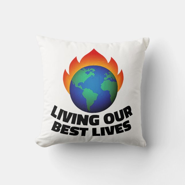 Coussin Vivre notre meilleure vie (Recto)