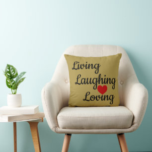 Coussin Vivre, Rire, Aimer L'Oreiller