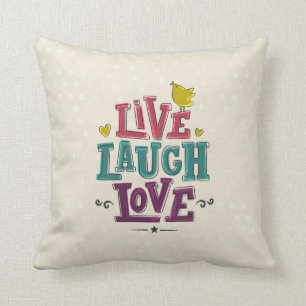 COUSSIN VIVRE RIRE AMOUR