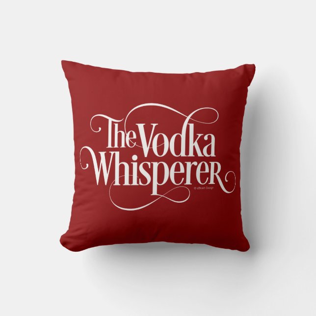 Coussin Vodka Whisperer (Recto)