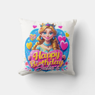 Coussin Voeux de coeur de l'anniversaire