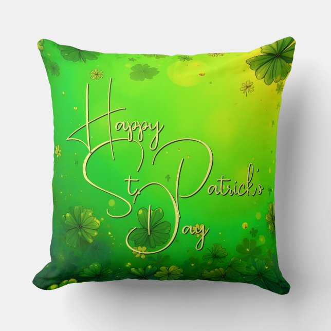 Coussin Vœux de fête de la Saint-Patrick (Recto)