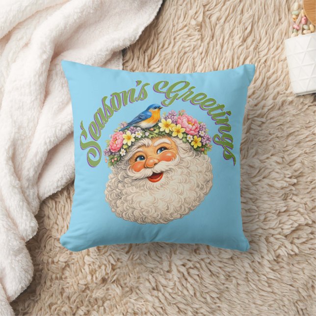 Coussin Vœux de la saison - Père Noël de printemps (Couverture)