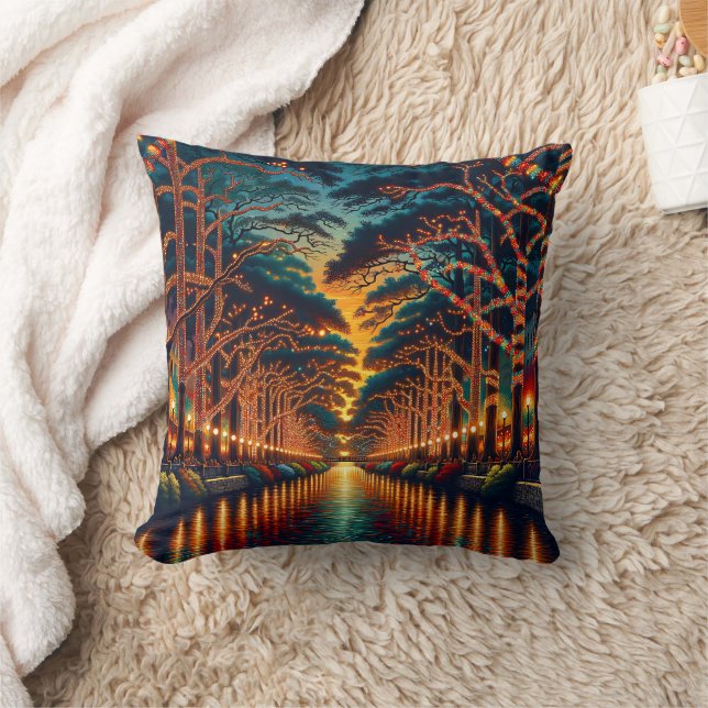 Coussin "Voie navigable lumineuse : promenade fluviale" (Couverture)