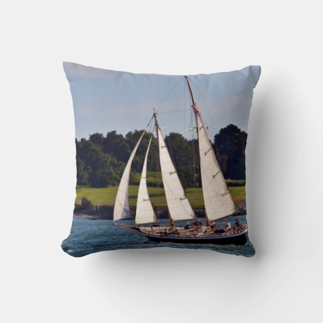 Coussin Voile à Newport, Rhode Island, États-Unis (Recto)
