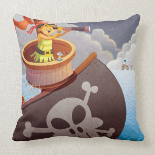 Coussin Voile avec pirates
