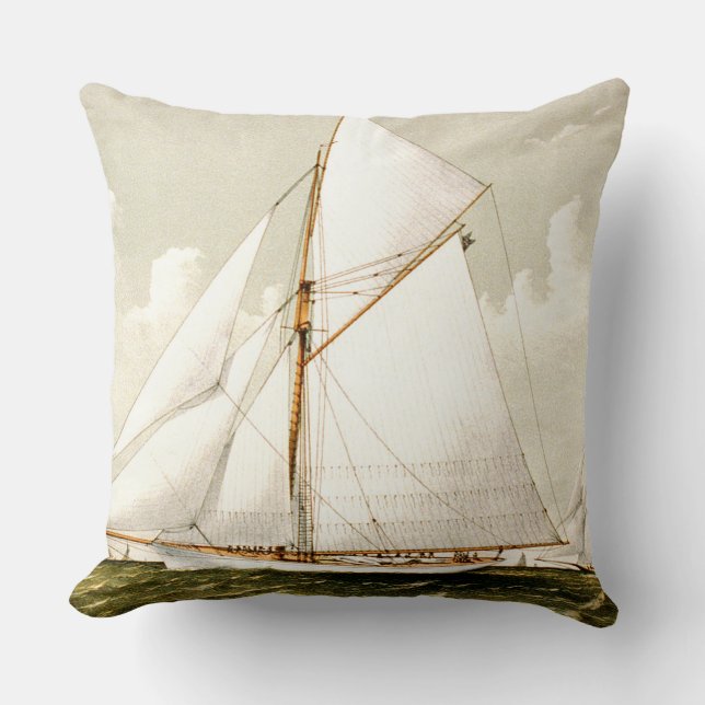 Coussin Voilier de collection (Recto)