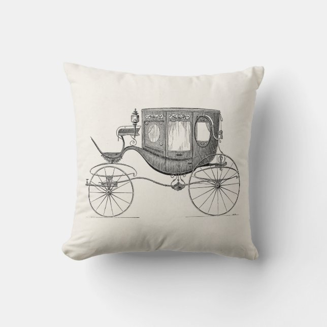 Coussin Voiture avec des erreurs hippomobile de chariot (Recto)