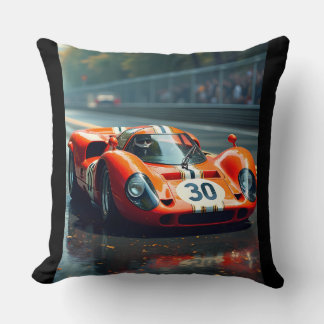Coussin Voiture de course numéro 69 en belles couleurs