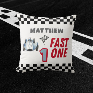 Coussin Voiture de course pour garçon pour 1er anniversair