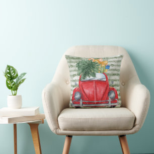 Coussin Voiture de Noël et musique