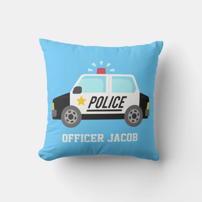 Coussin Voiture de police classique avec la sirène pour la (Recto)