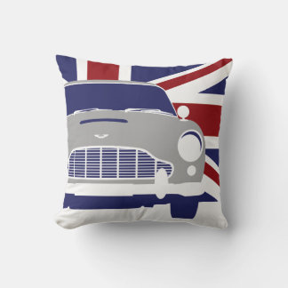 Coussin Voiture de sport DB5 sur Union Jack