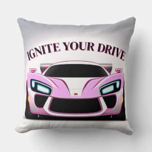 Coussin Voiture de sport vibrante avec néon lumineux
