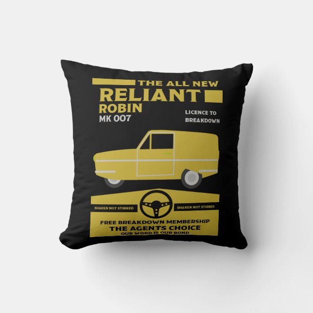 Coussin Voiture Robin Reliant (Recto)