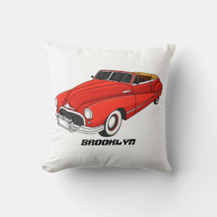 Coussin Voiture rouge classique de 1948