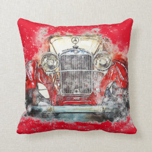 Coussin Voiture rouge vintage