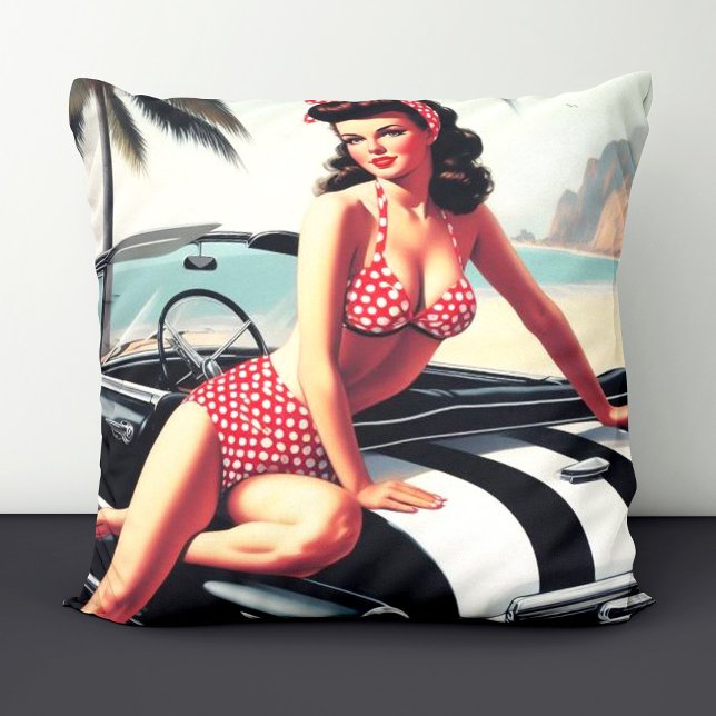 Coussin Voiture Vintage Classic Pin Up (Créateur téléchargé)