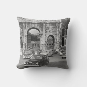 Coussin Voitures et monuments anciens Rome Italyvintage, c