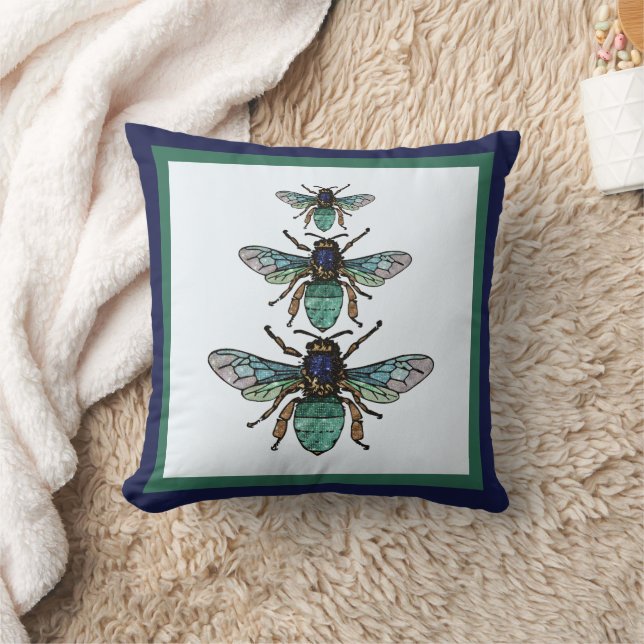 Coussin Vol de la parties scintillant abeilles lancer l'or (Couverture)