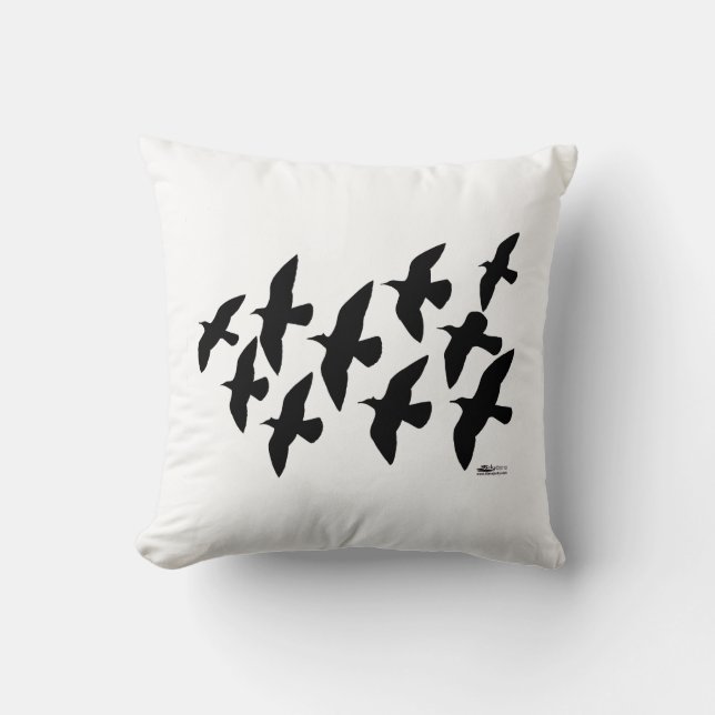 Coussin Vol de pigeons (Recto)