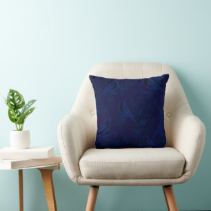 Coussin Vol 💙 Fleur nocturne oiseau