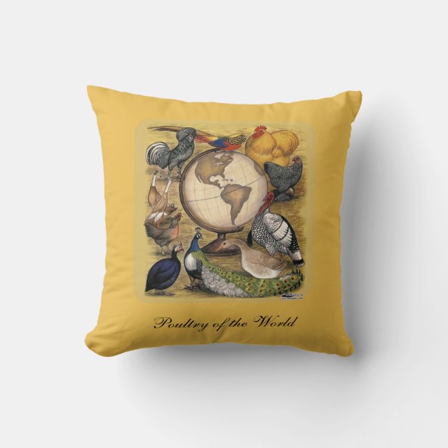 Coussin Volaille du monde (Recto)