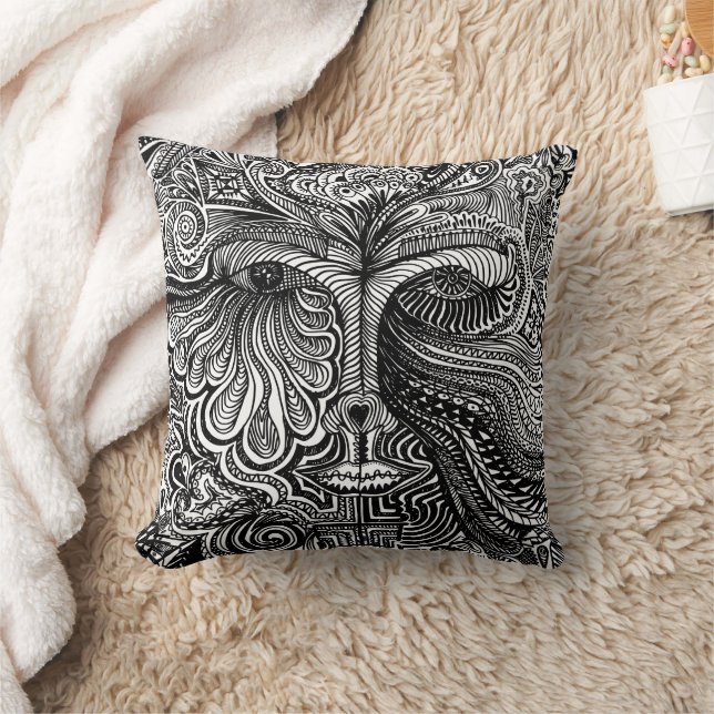 Coussin Volant de Portrait Trippy (Couverture)