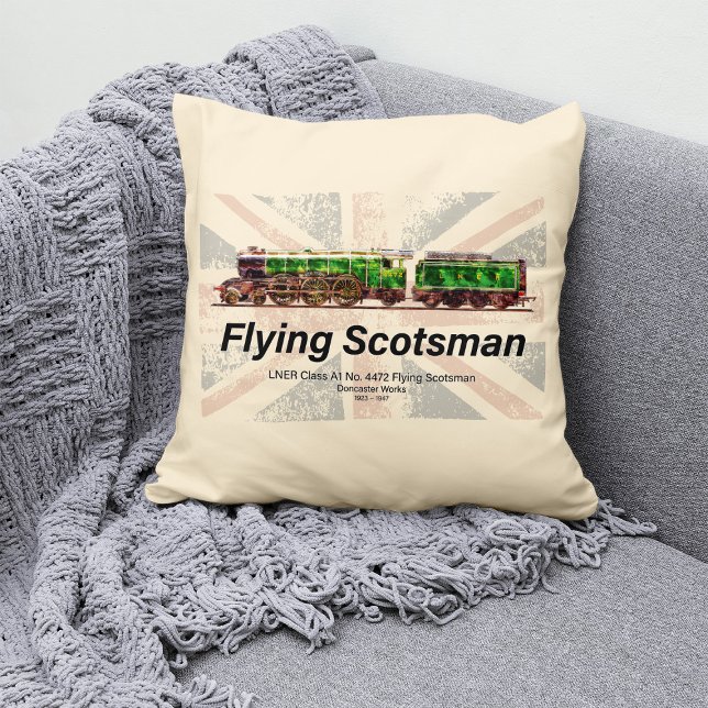 Coussin Volant Scotsman Steam Train Anglais Locomotive (Créateur téléchargé)