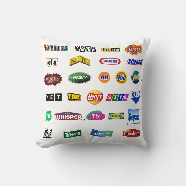 Coussin Voler au-delà du chagrin (Recto)