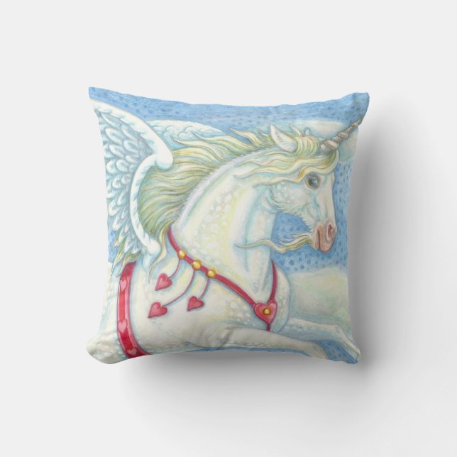 Coussin Voler Unicorn Pegasus CHEVAL JETER PILLOW (Recto)