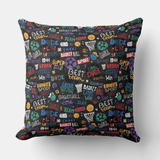 Coussin Volet de basketball Jeu d'oreiller 20 po x 20 po