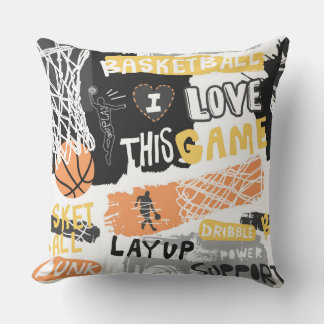 Coussin Volet de basketball Jeu d'oreiller 20 po x 20 po