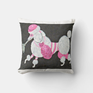 Coussin Voleur de caniche élégant et chic