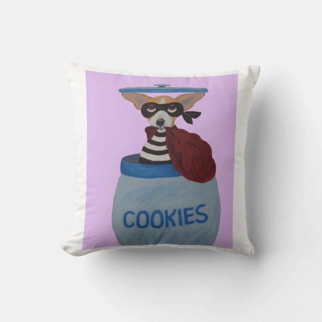Coussin Voleur de Cookies Chihuahua (Recto)