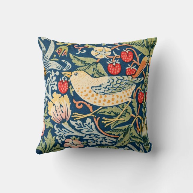 Coussin Voleur de fraises par William Morris (Verso)