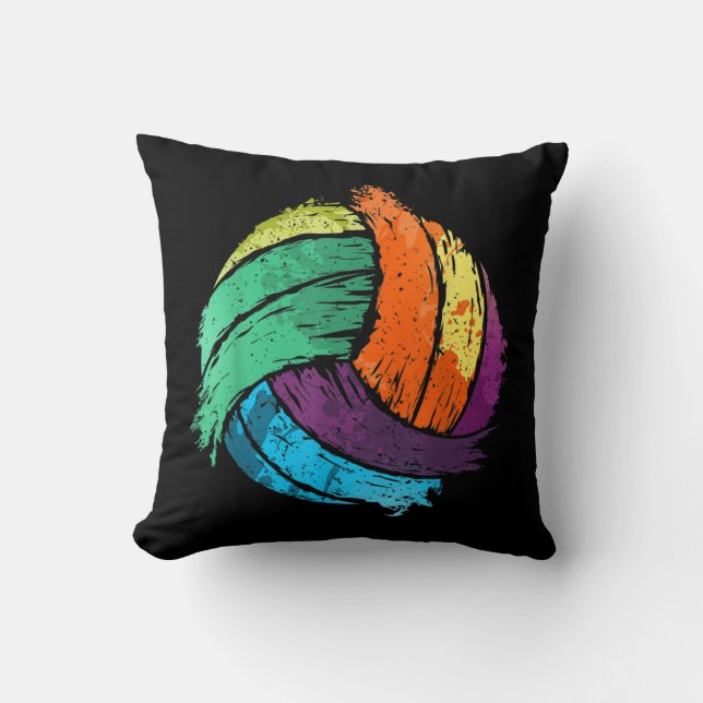 Coussin Volley-ball Art For Boys Girls (Recto)