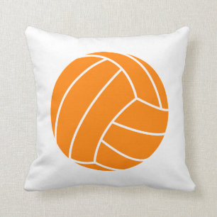 Coussin Volley-ball orange et blanc
