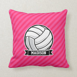 Coussin Volley-ball sur Neon Pink Stripes