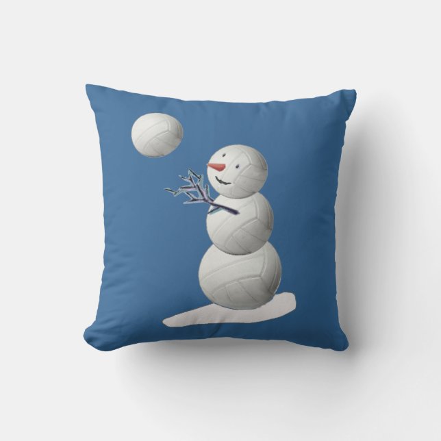 Coussin Volleyball Snowman (Recto)