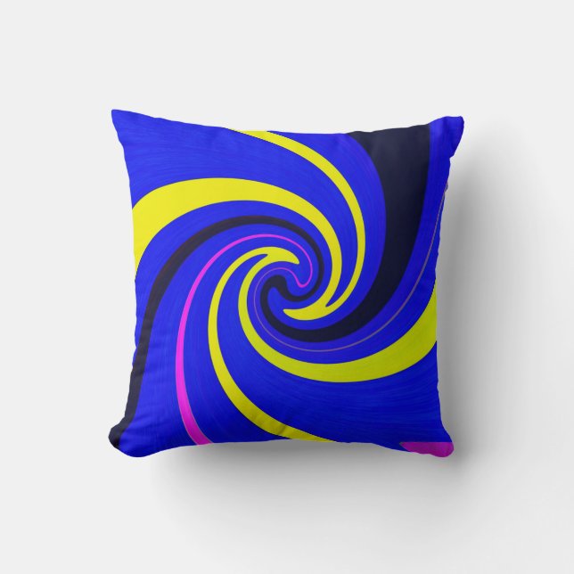 Coussin Vortex bleu (Recto)