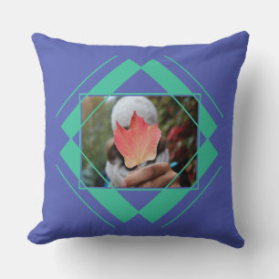 Coussin VOS 2 PHOTOS dans un Motif géométrique lancer orei