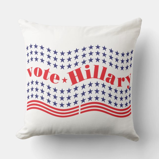 Coussin vote pour hillary (Recto)