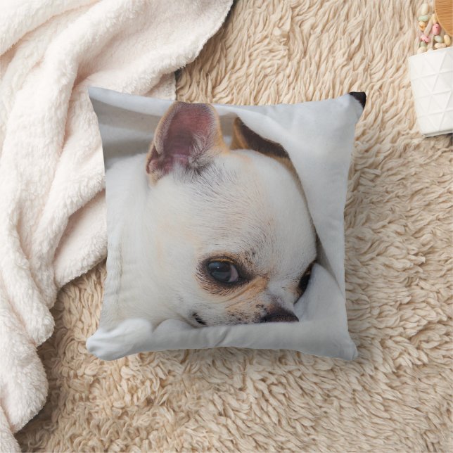 Coussin Votre chiot chien de compagnie photo personnalisée (Couverture)