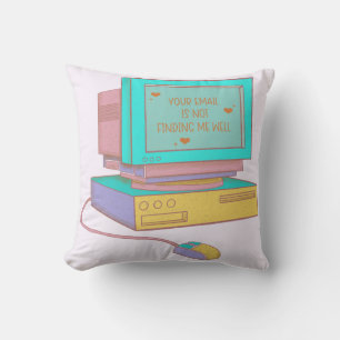 Coussin Votre e-mail ne me trouve pas très drôle Rétro