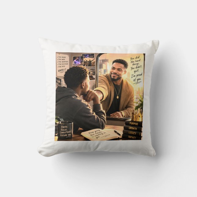 Coussin Votre futur vous est fier de vous (Recto)