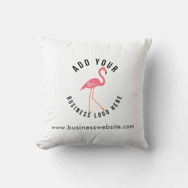 Coussin Votre logo d'entreprise et votre site Web d'entrep (Recto)