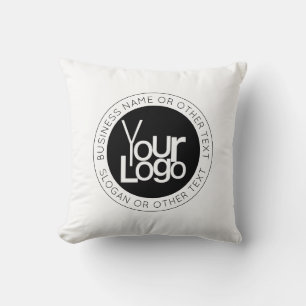 Coussin Votre logo d'entreprise & Texte éditable moderne s