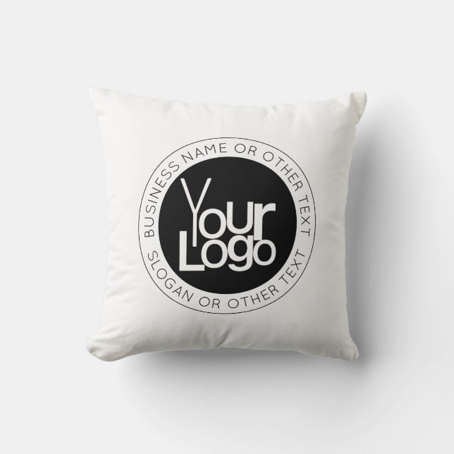 Coussin Votre logo d'entreprise & Texte éditable moderne s (Recto)
